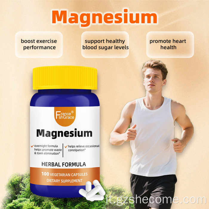 Capsule di magnesio pulizia digestiva pulizia notturna